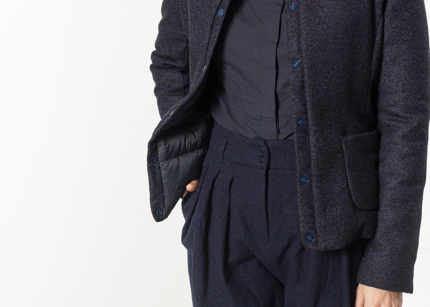 Camelia Reversible Jacket in Navy/Blue Lardini