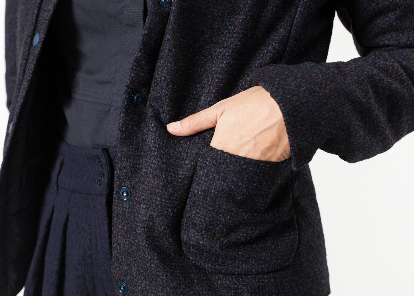 Camelia Reversible Jacket in Navy/Blue Lardini