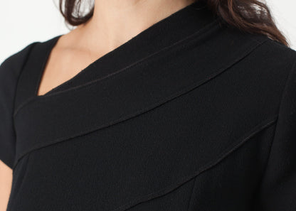 Lined Silhouette Dress in Black Amelia Toro