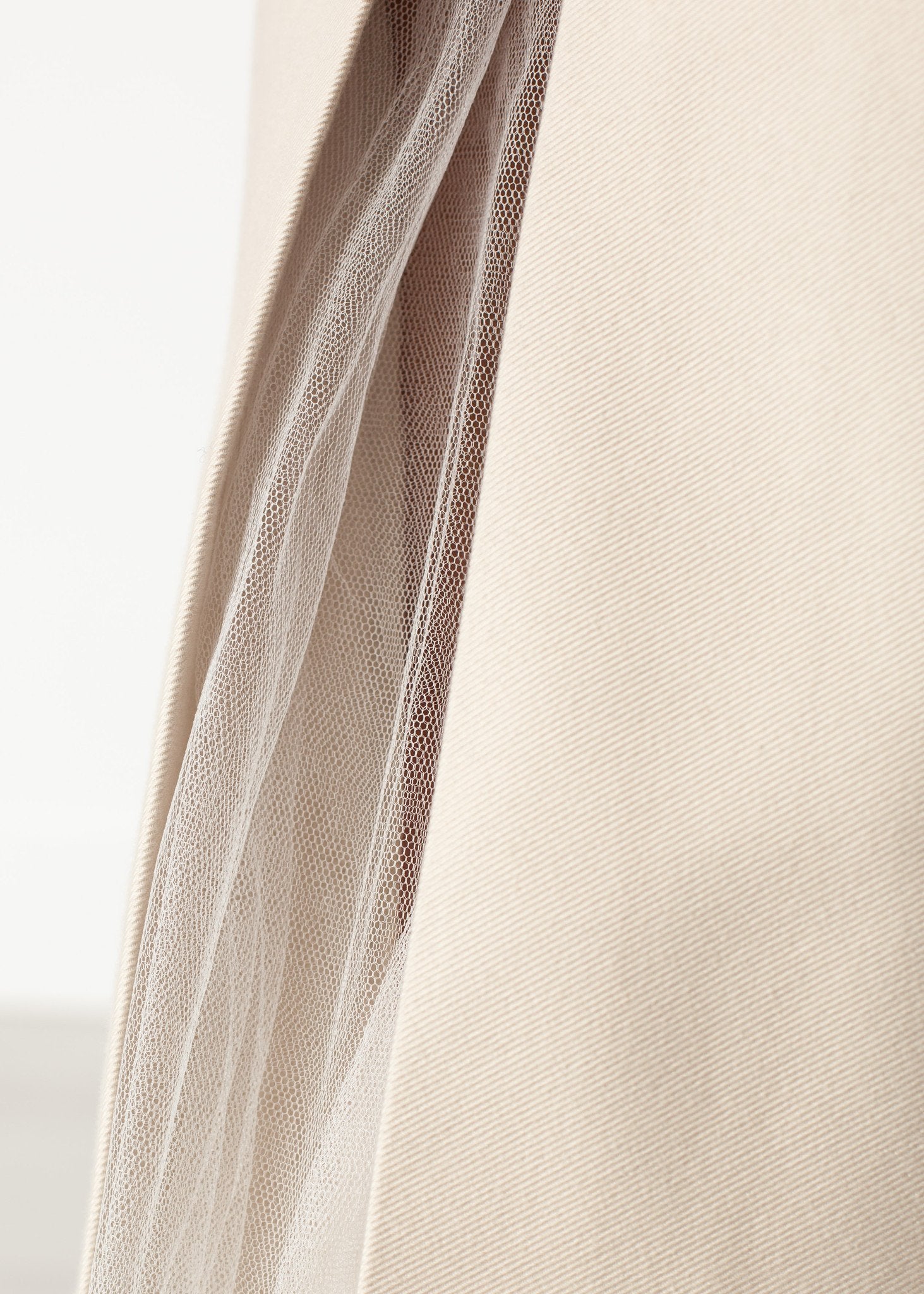Tulle Pleat Skirt in Cream Ter et Bantine