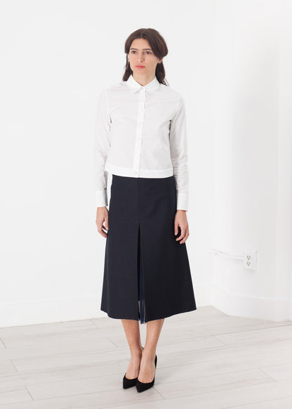 Tulle Pleat Skirt in Navy Ter et Bantine