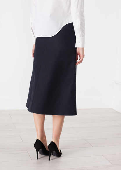 Tulle Pleat Skirt in Navy Ter et Bantine