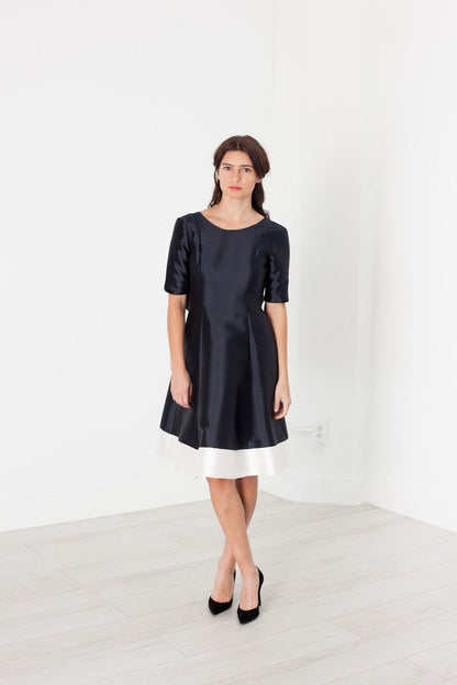 Tie Dress in Navy Harvey Faircloth