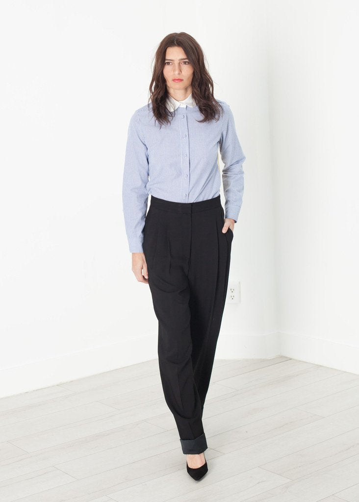 Contrast Cuff Pant in Black Ter et Bantine
