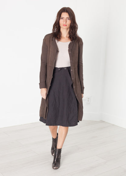 Wrap Snap Skirt in Black Pip-Squeak Chapeau
