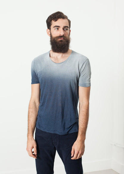 Overprint T-Shirt in Navy Avant Toi