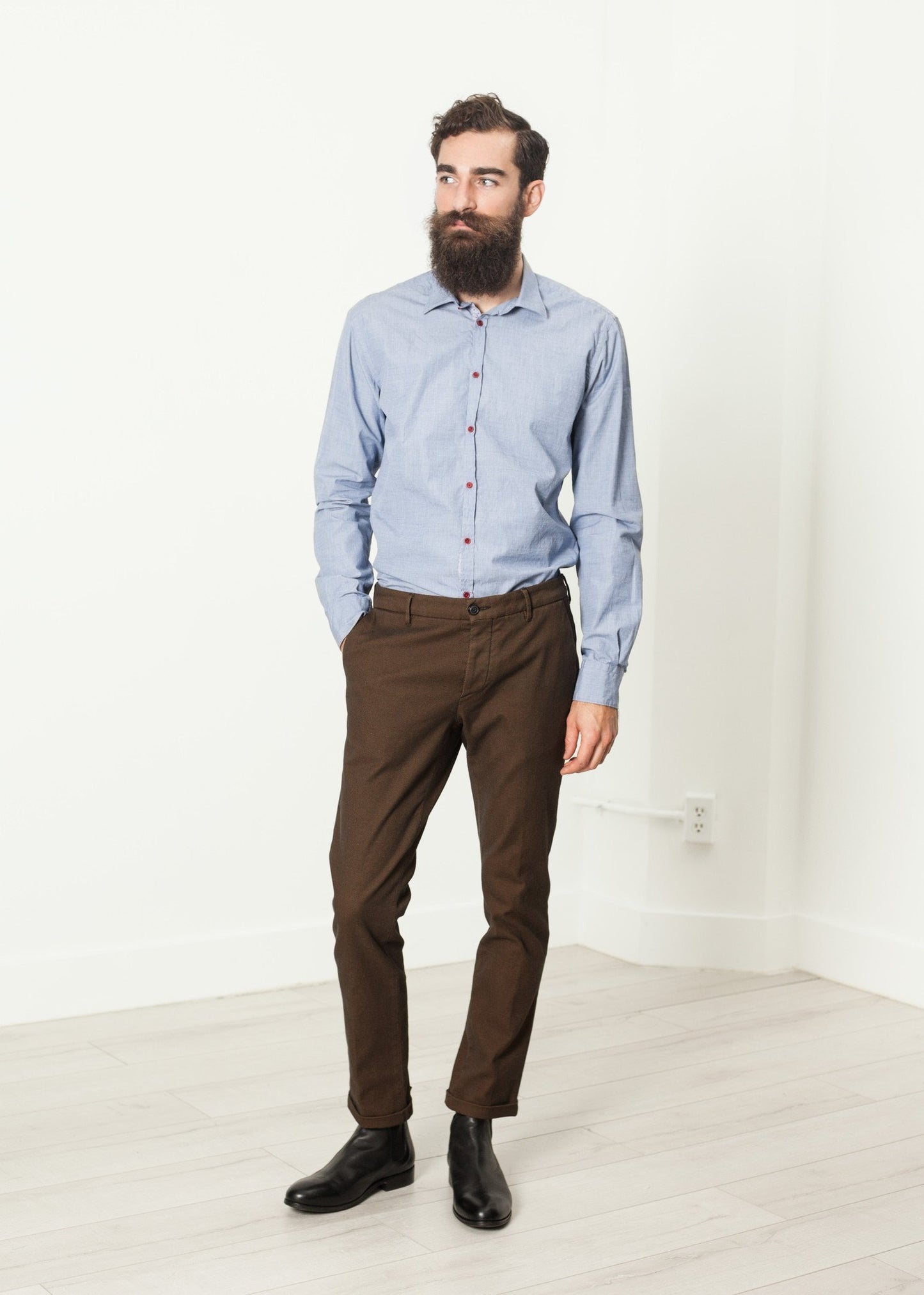 Diamond Weave Trouser in Hazel Pence