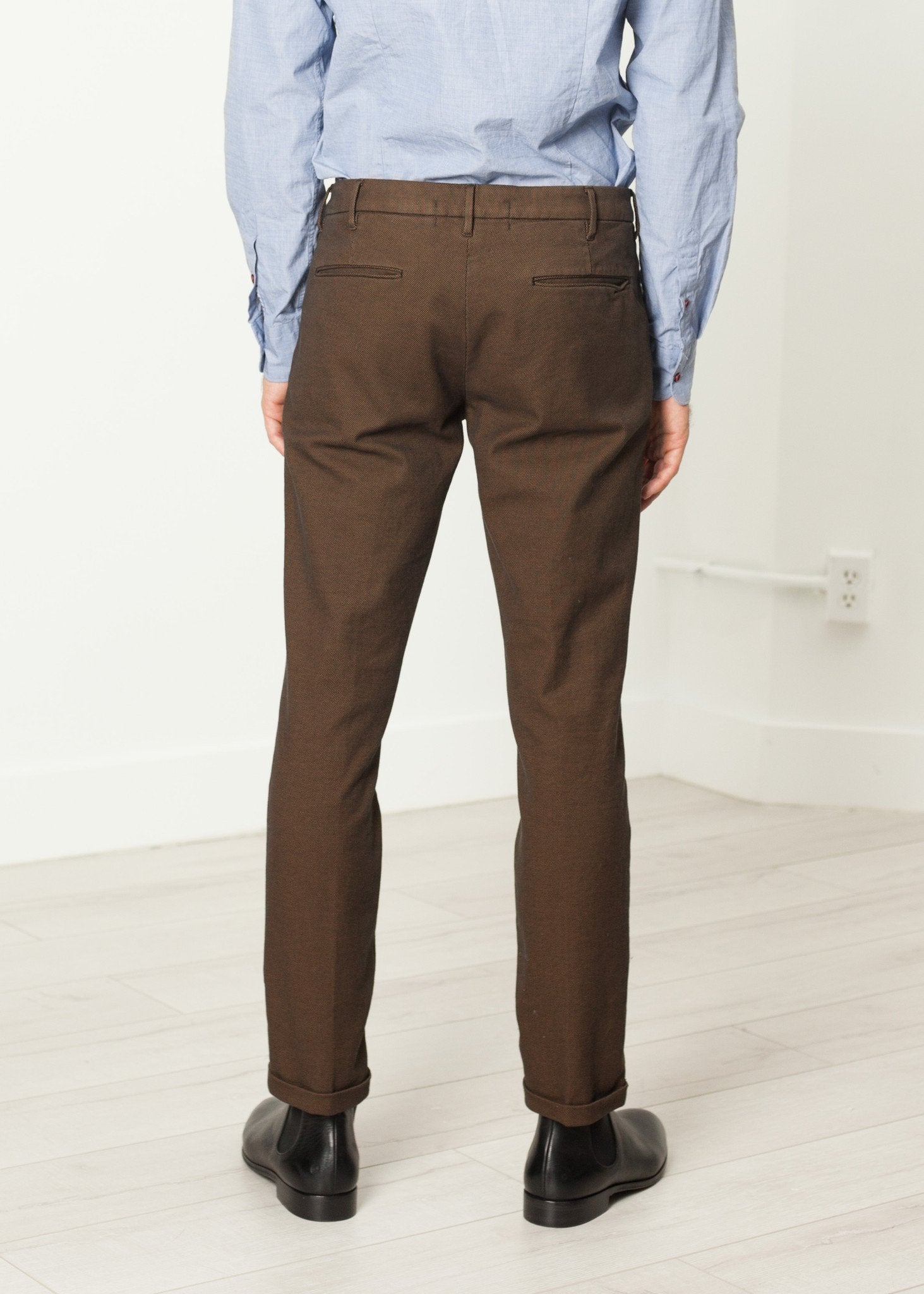 Diamond Weave Trouser in Hazel Pence