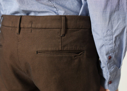 Diamond Weave Trouser in Hazel Pence