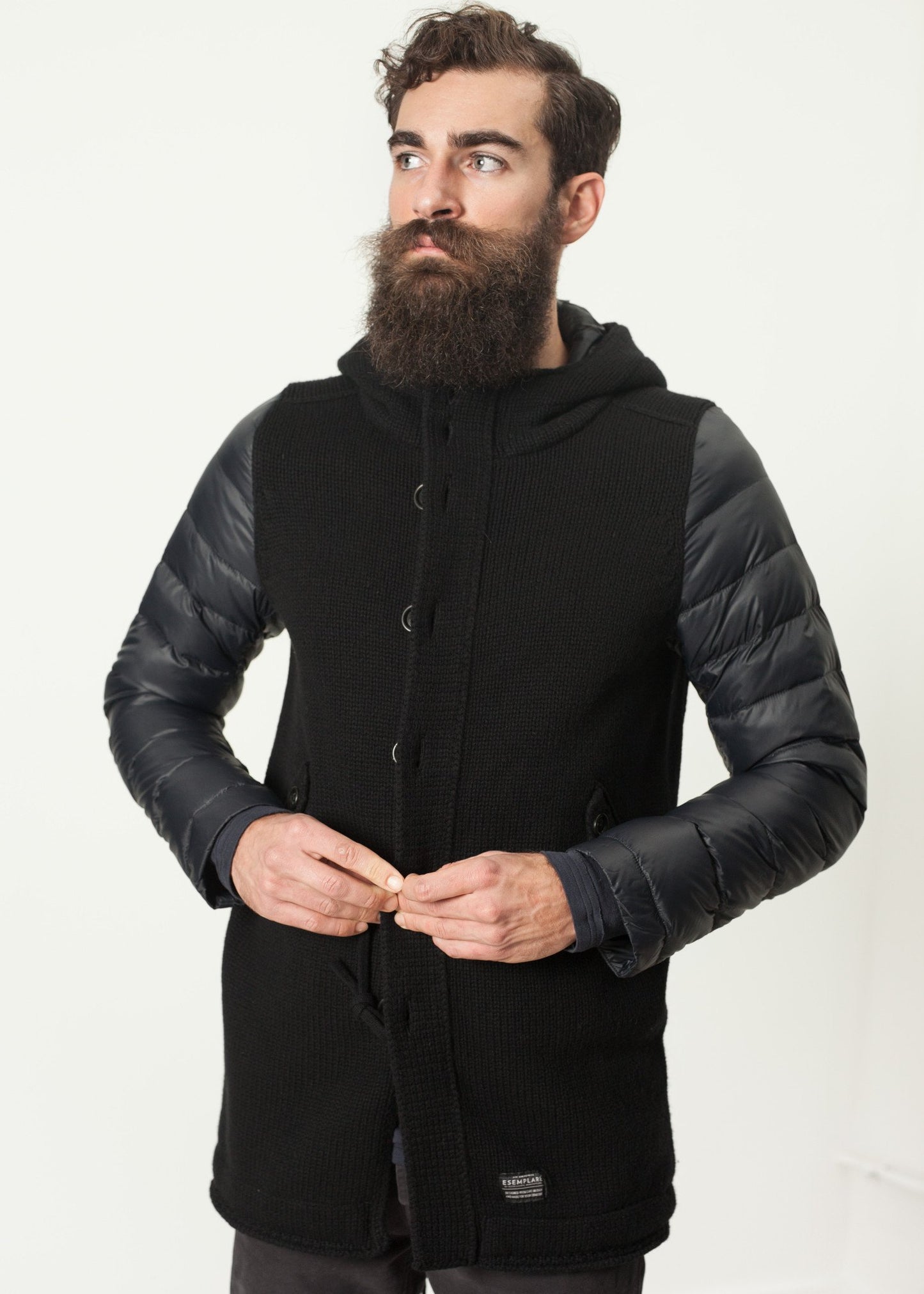 Hooded Parka in Black Esemplare