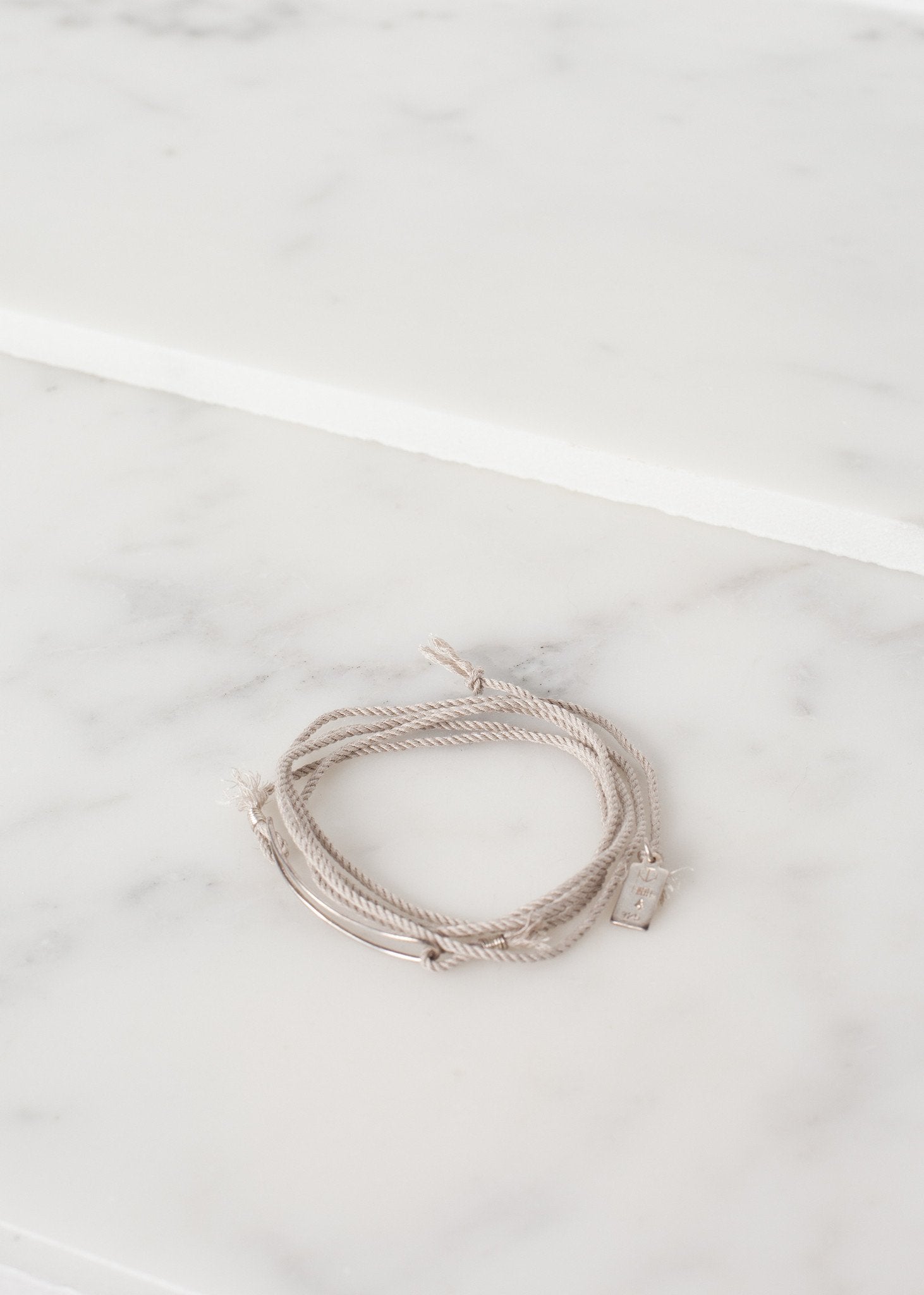 Bracelet 85 in Grey Silk/Silver 1-100