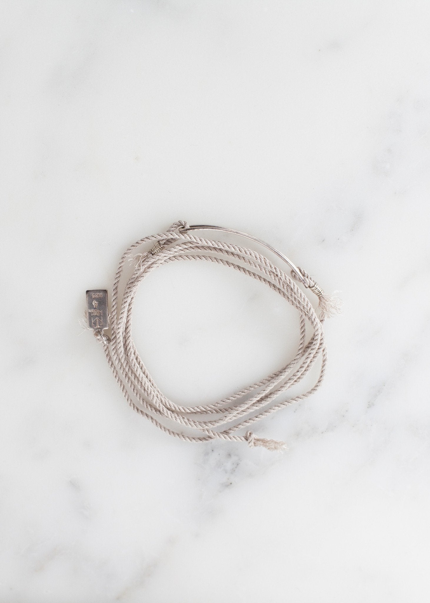 Bracelet 85 in Grey Silk/Silver 1-100