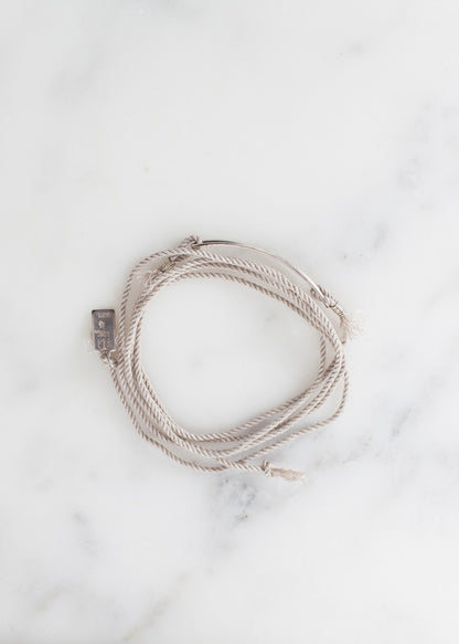 Bracelet 85 in Grey Silk/Silver 1-100