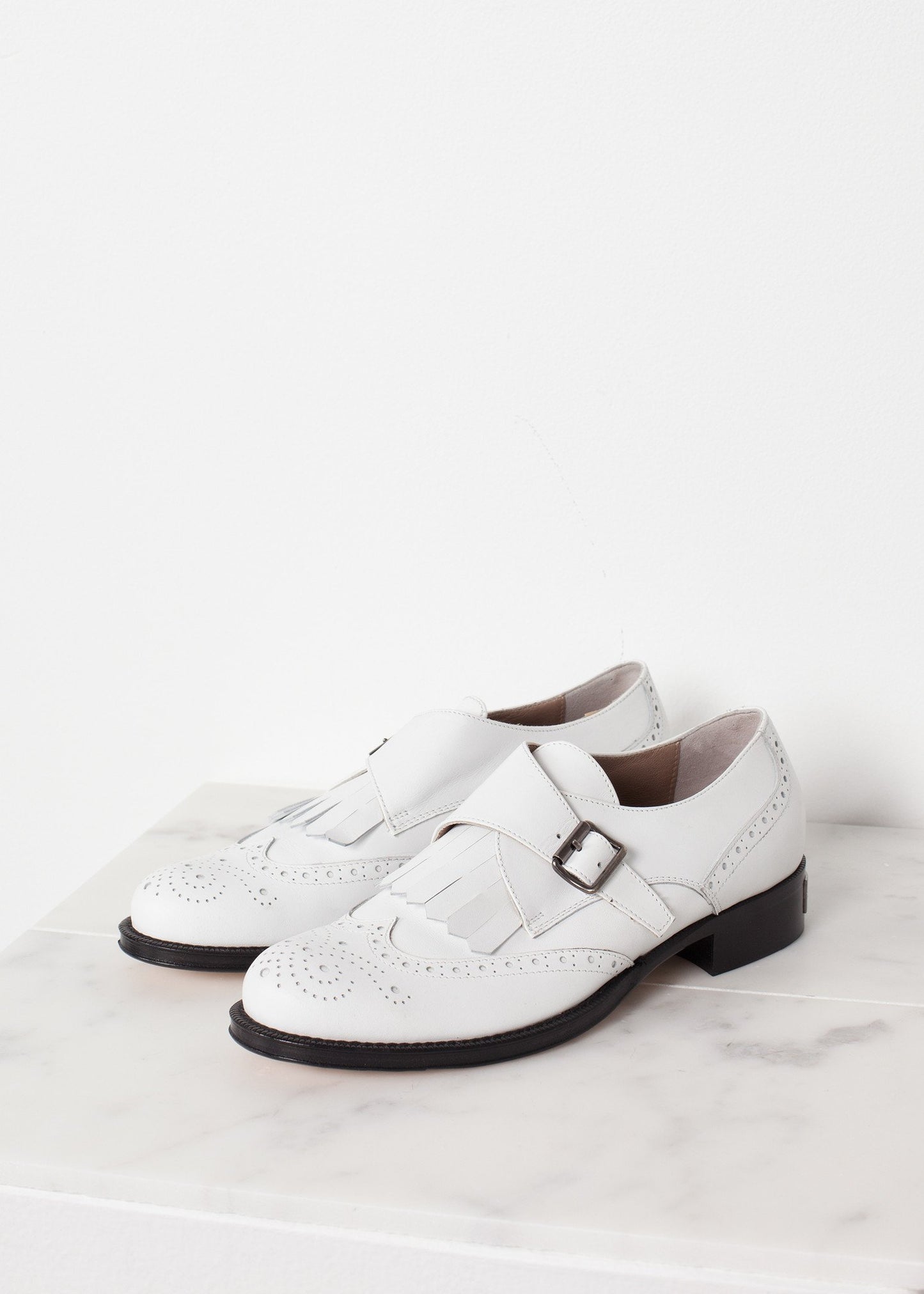 Golf Shoe in White Amelia Toro