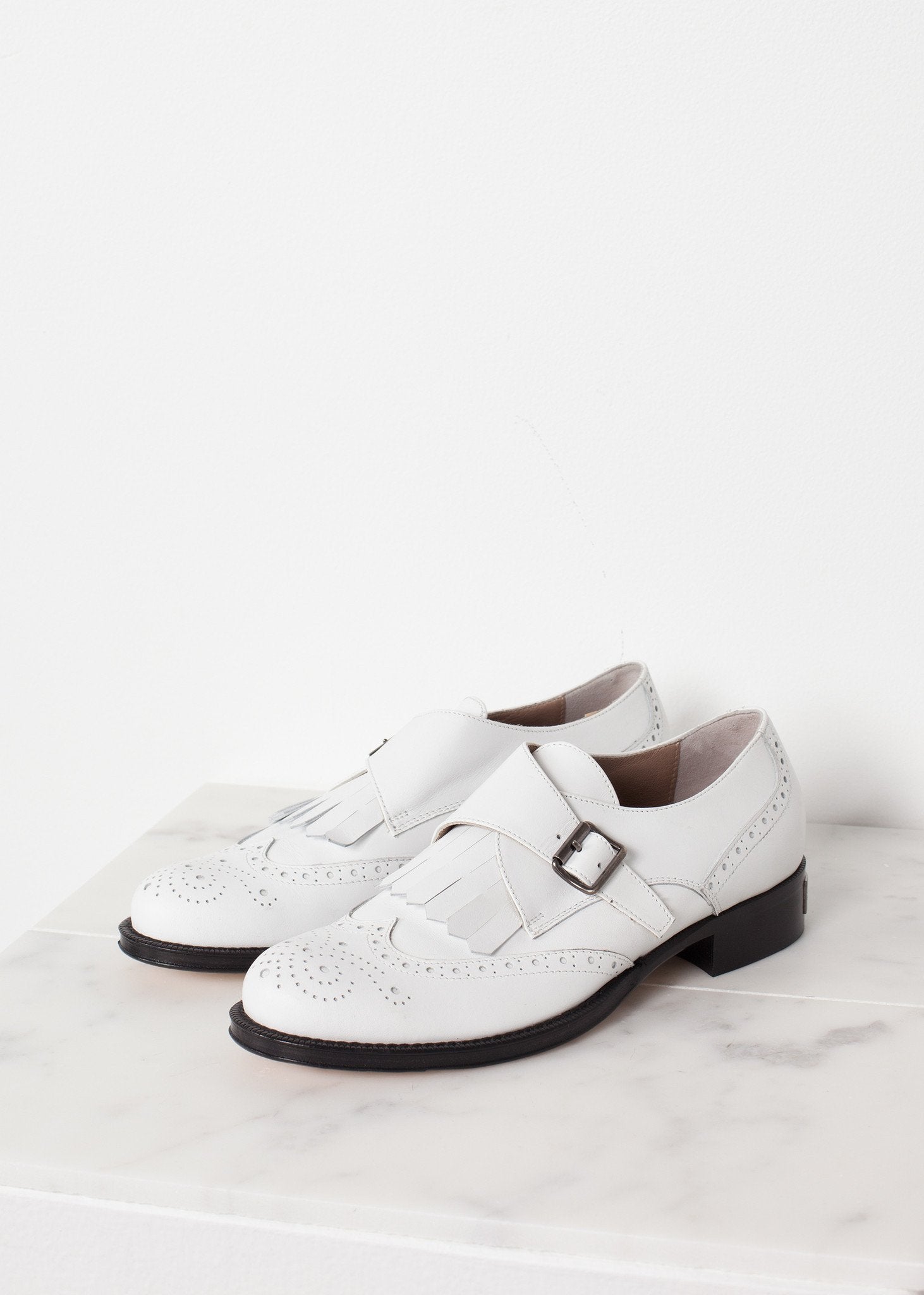 Golf Shoe in White Amelia Toro