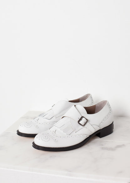 Golf Shoe in White Amelia Toro