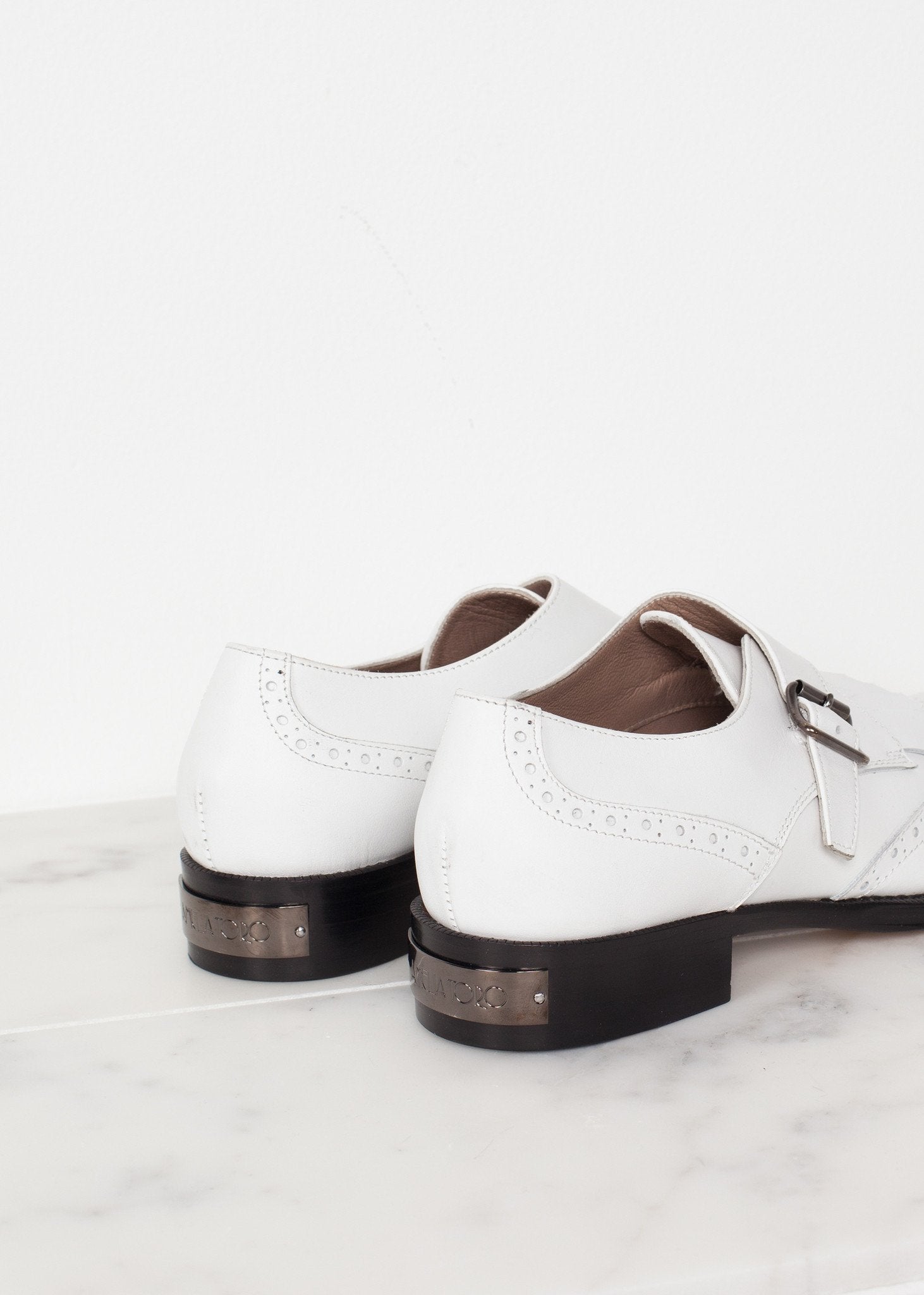 Golf Shoe in White Amelia Toro