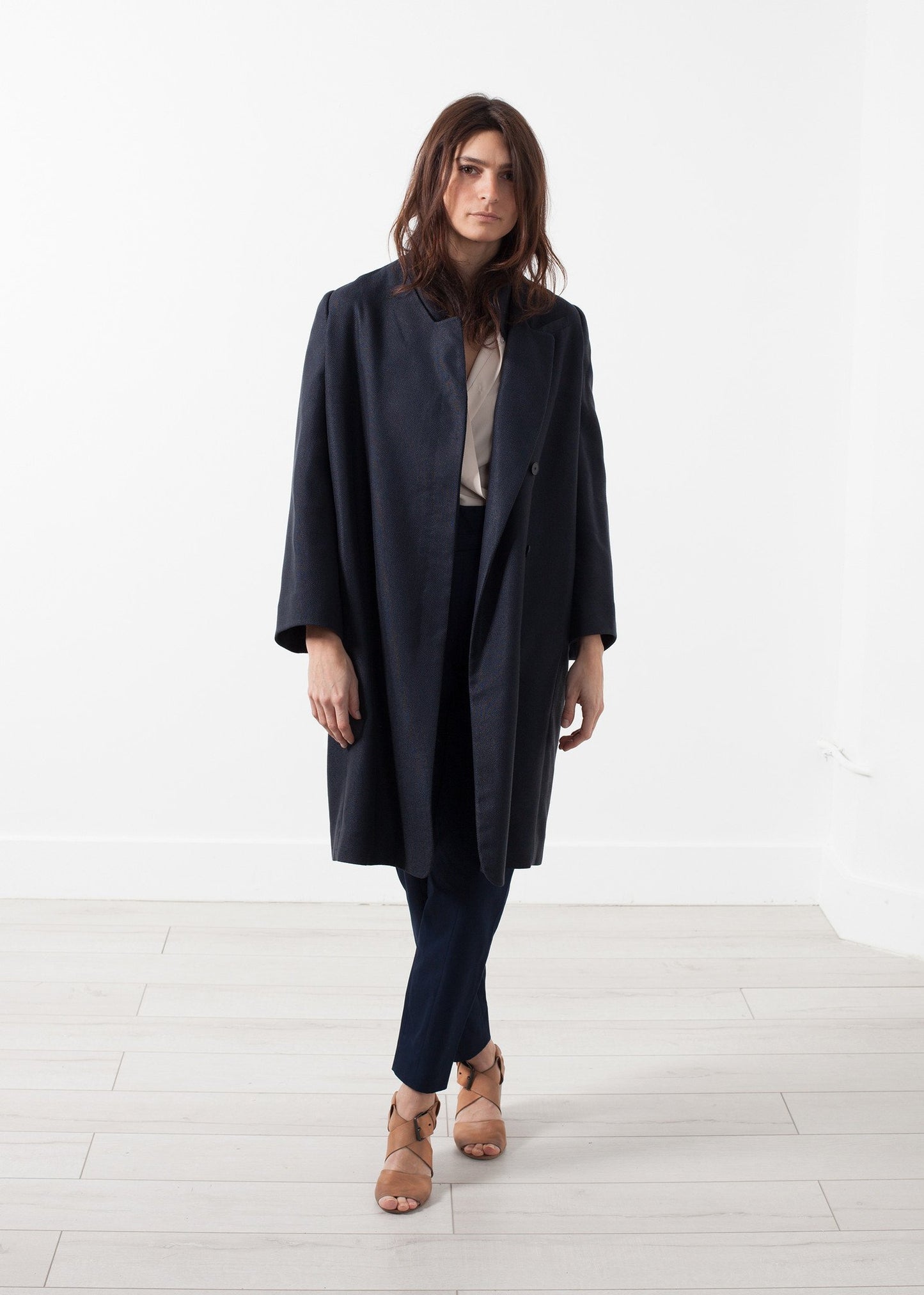 Woven Pleat Back Coat Gianfranco Scotti