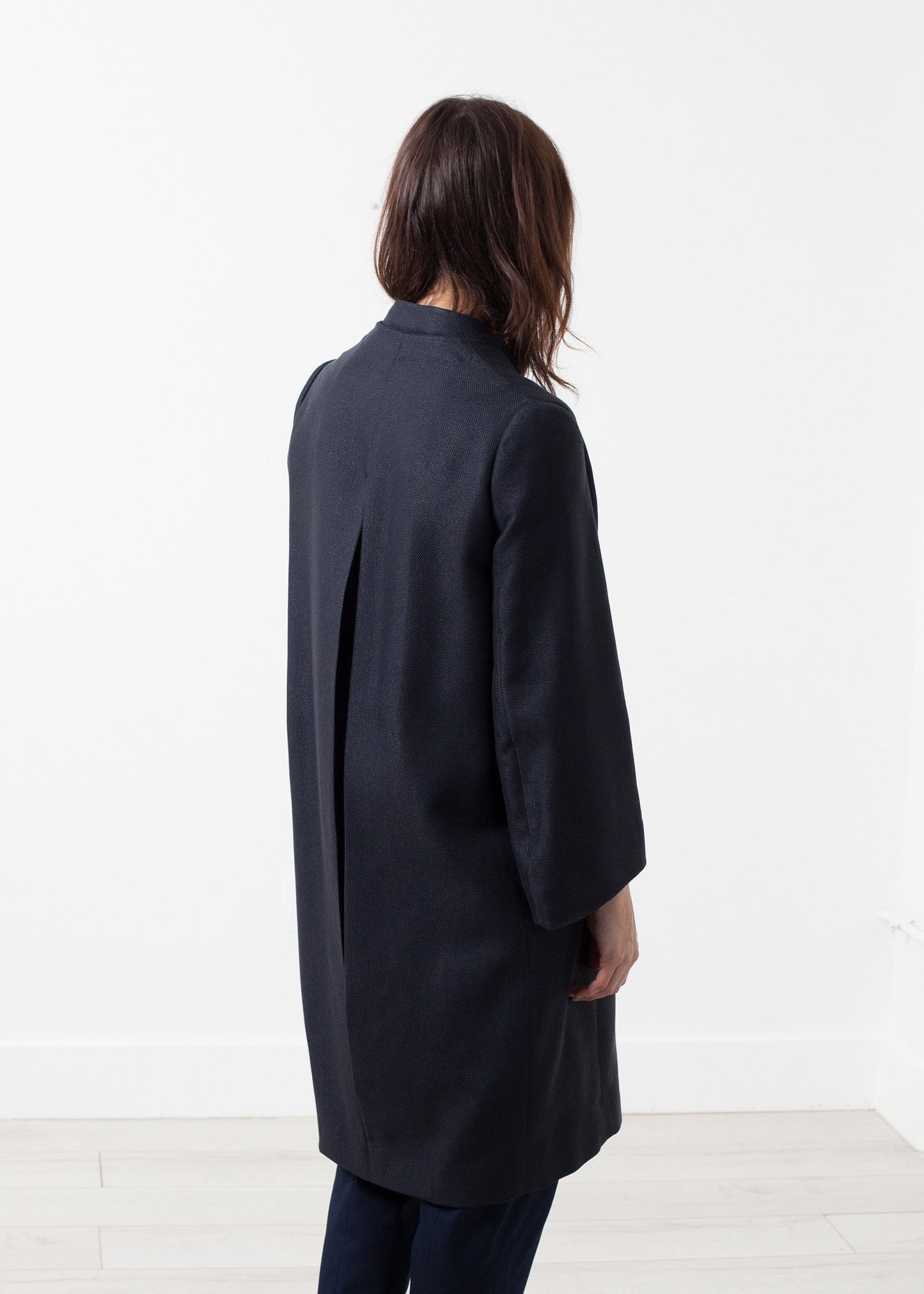 Woven Pleat Back Coat Gianfranco Scotti