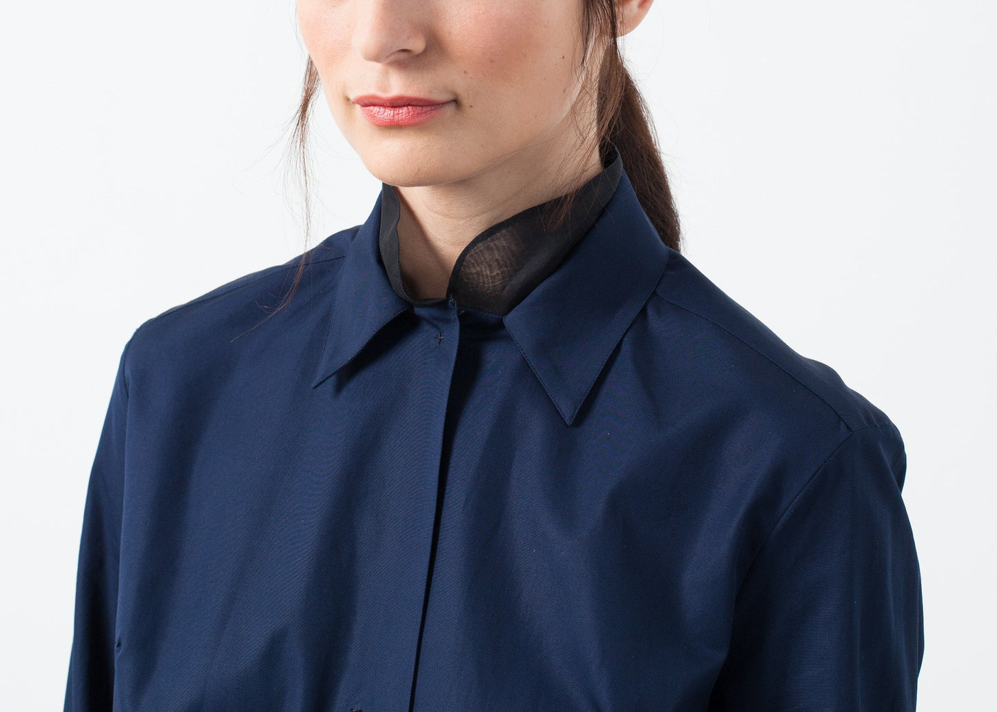 Sheer Silk Collar Button Up Gianfranco Scotti