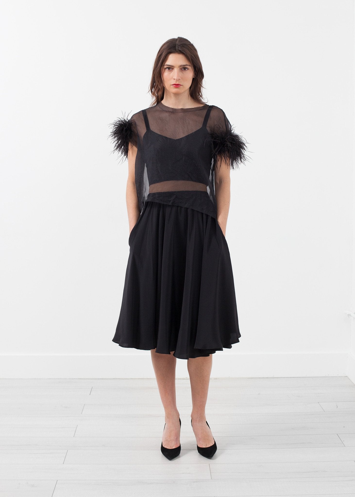 Organza Feather Top Louiza Babouryan