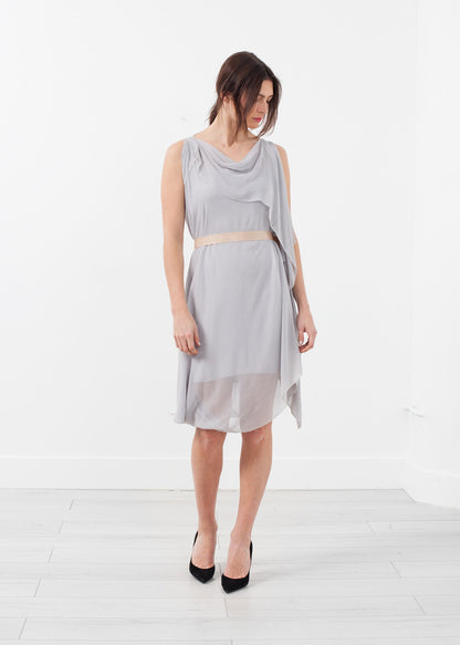 Chiffon Draped Dress Louiza Babouryan