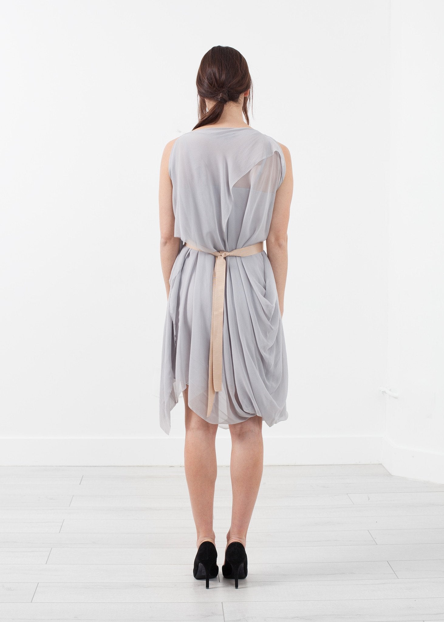 Chiffon Draped Dress Louiza Babouryan