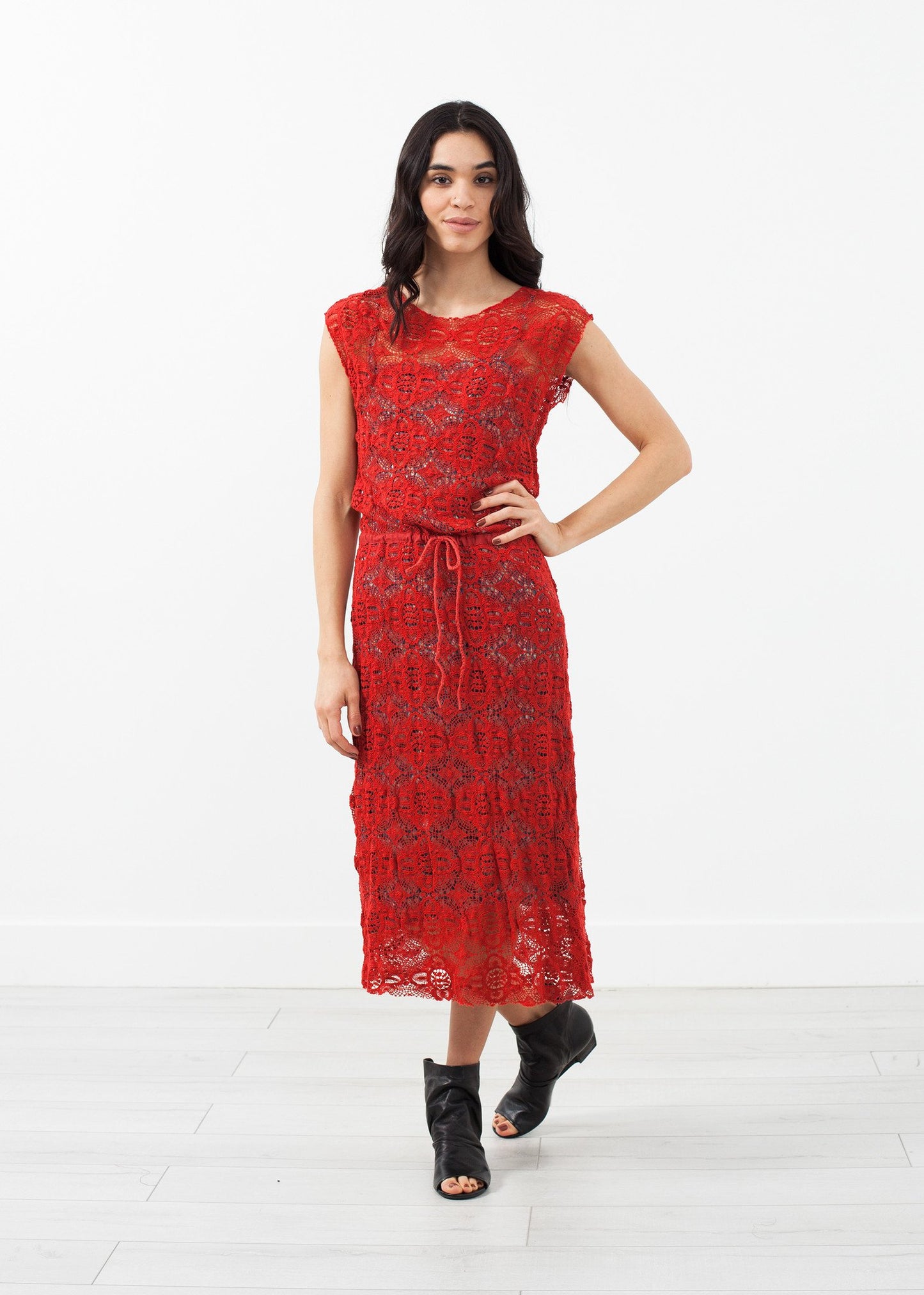 Lace Dress Hazel Brown