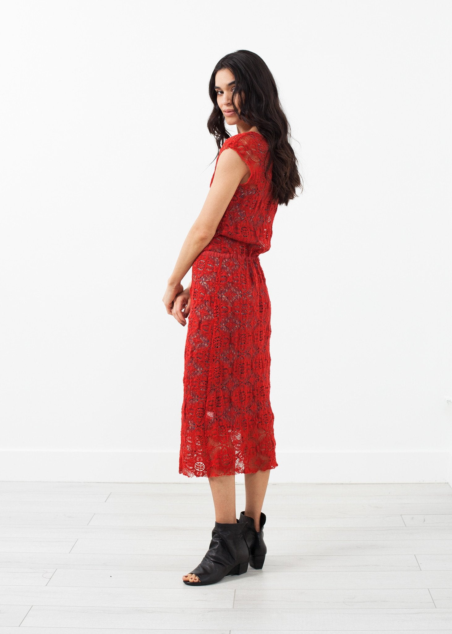 Lace Dress Hazel Brown