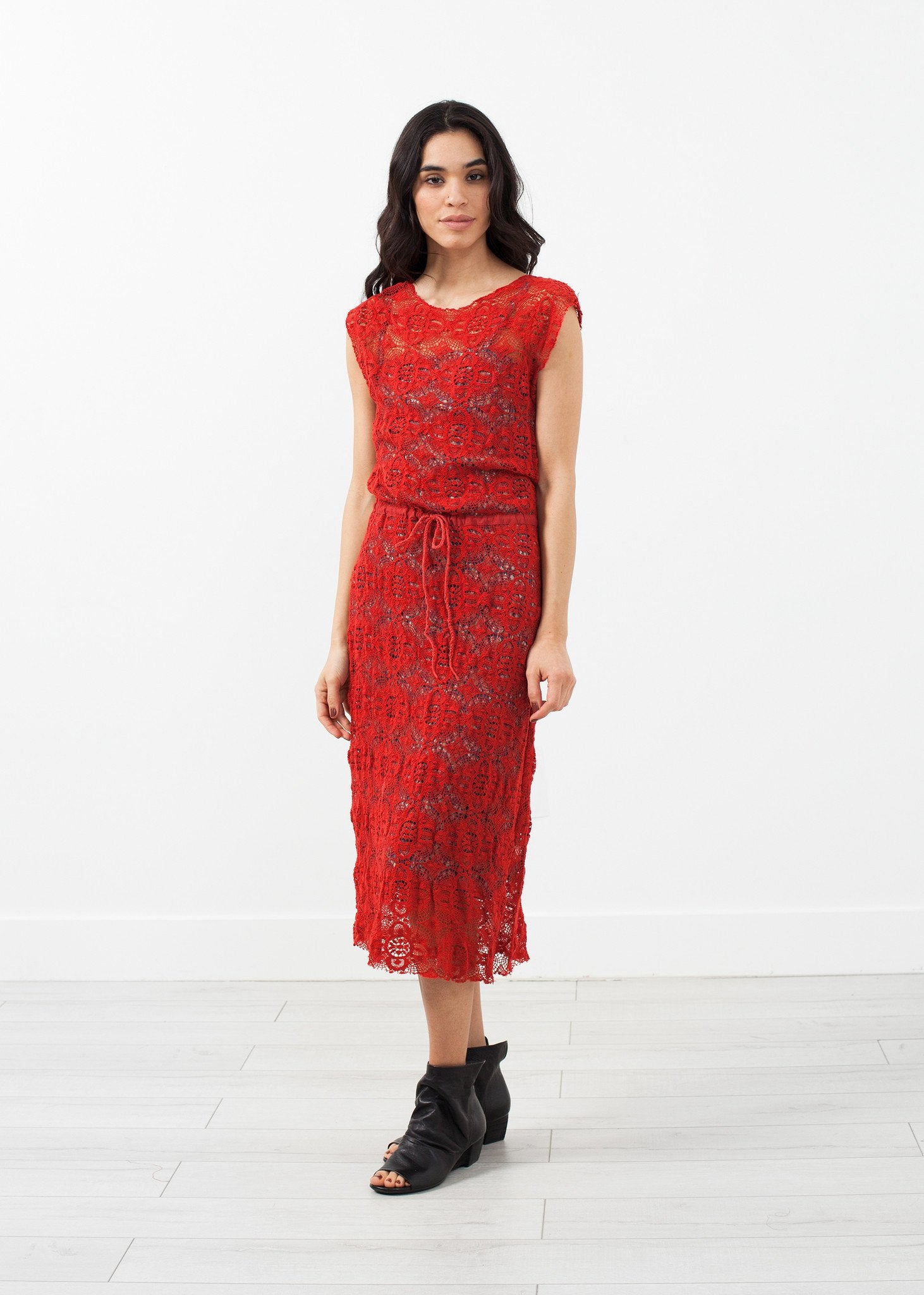 Lace Dress Hazel Brown