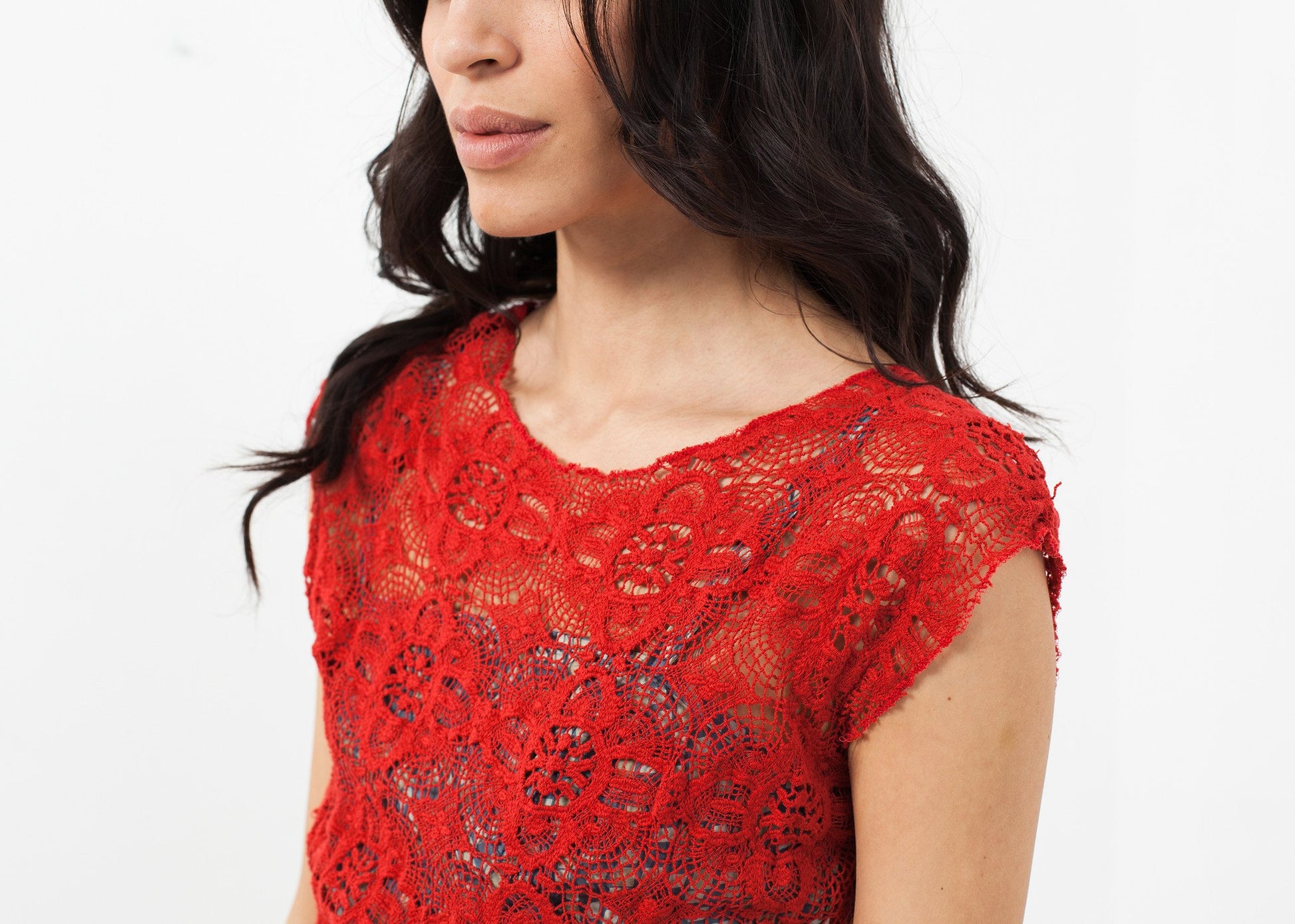 Lace Dress Hazel Brown