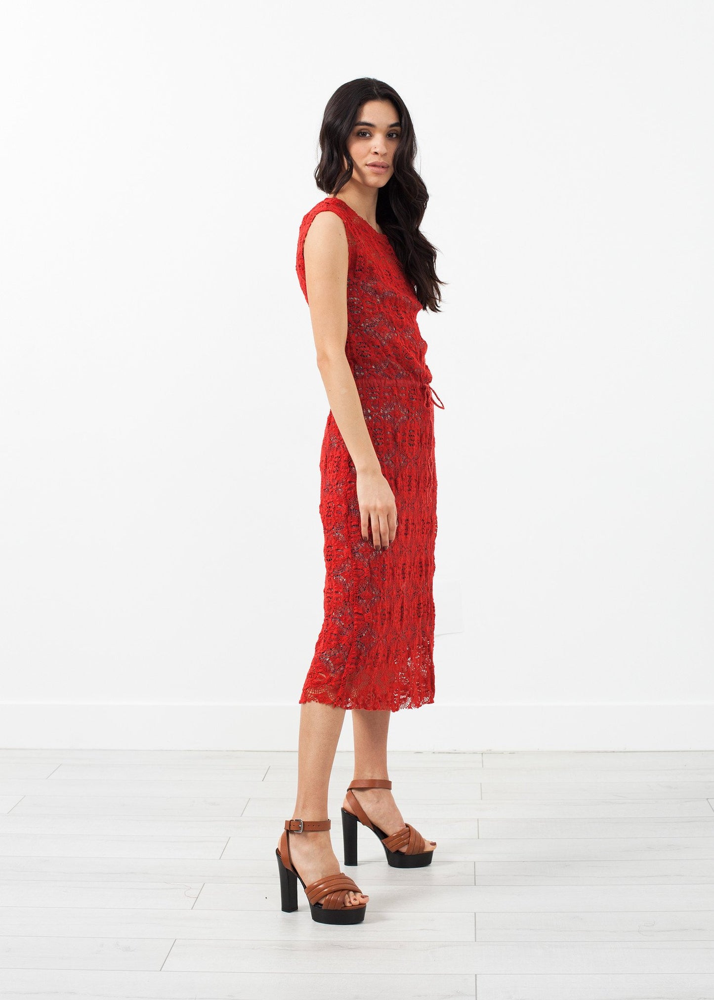 Lace Dress Hazel Brown