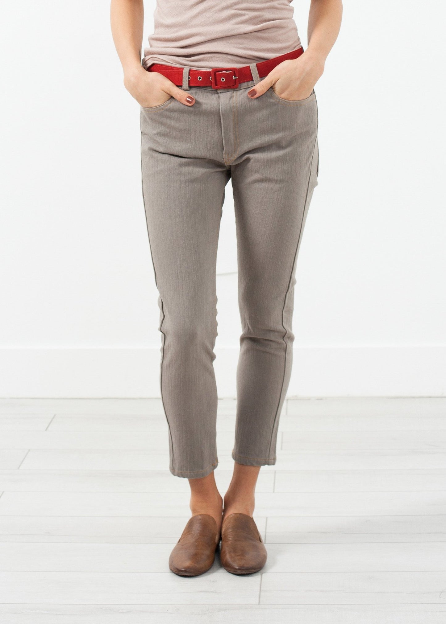 Belted Jeans Hazel Brown
