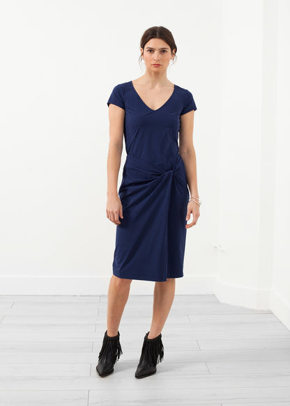 V-Neck Twist Dress Hovman
