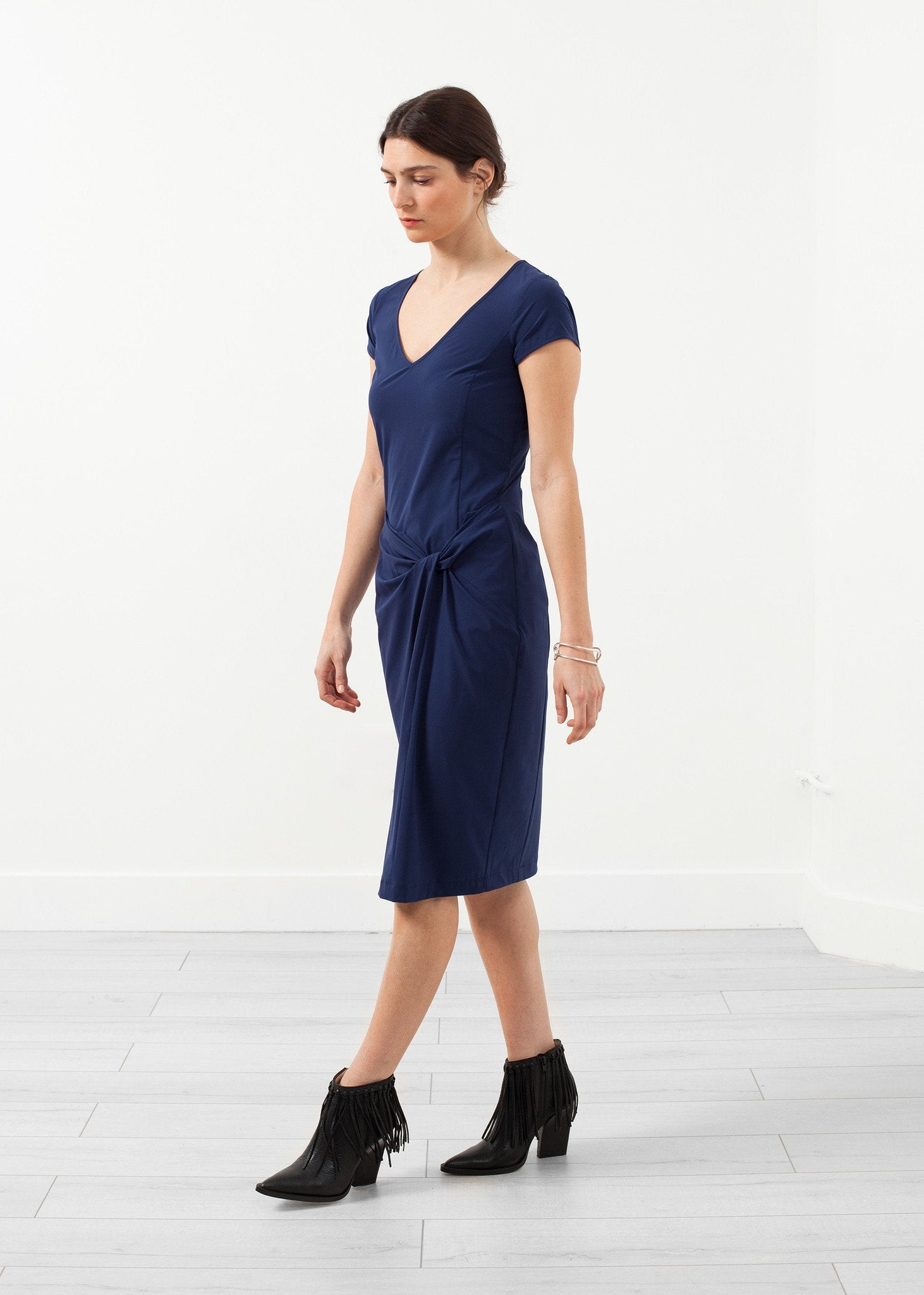 V-Neck Twist Dress Hovman
