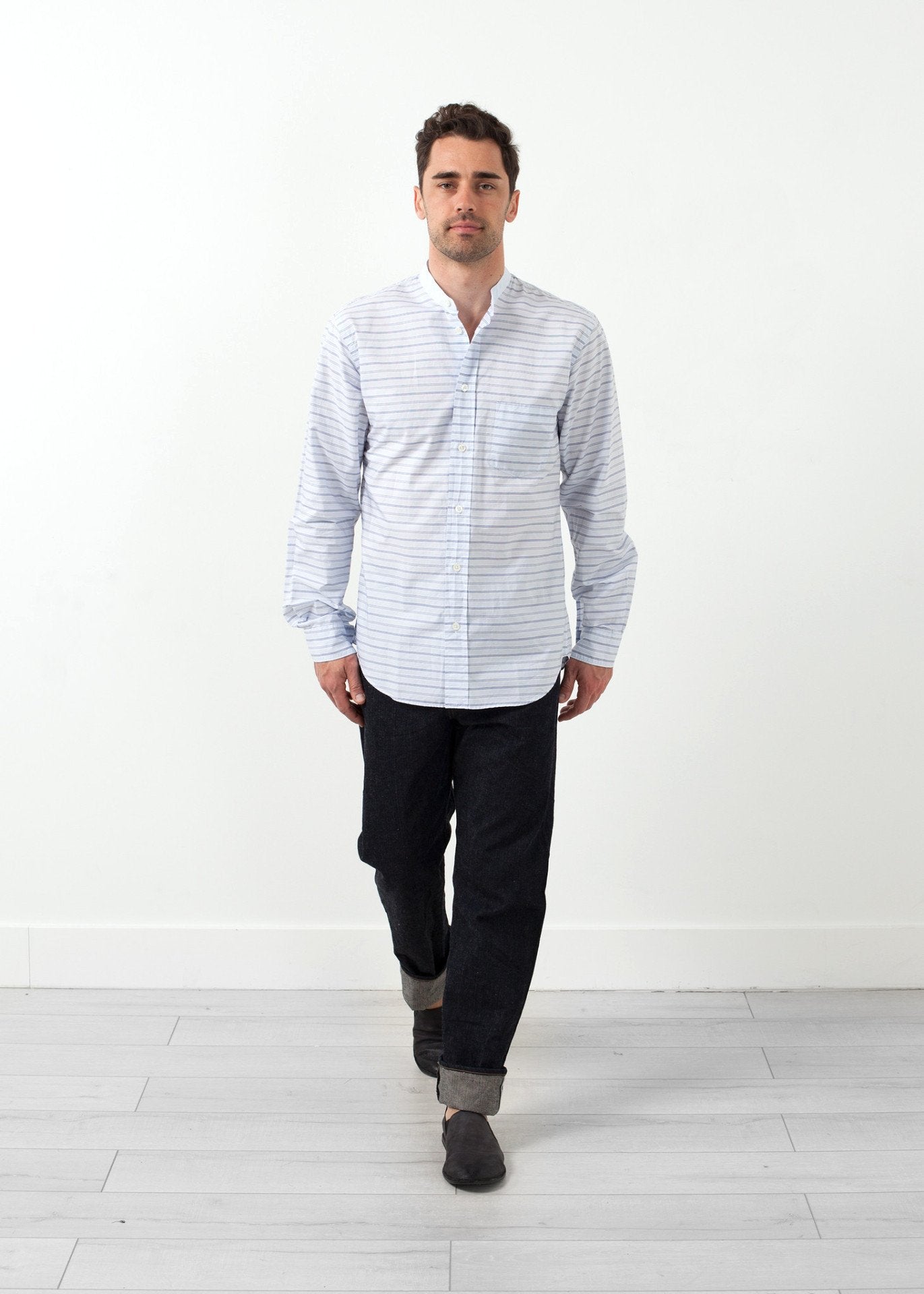Mandarin Collar Formal Shirt Nigel Cabourn