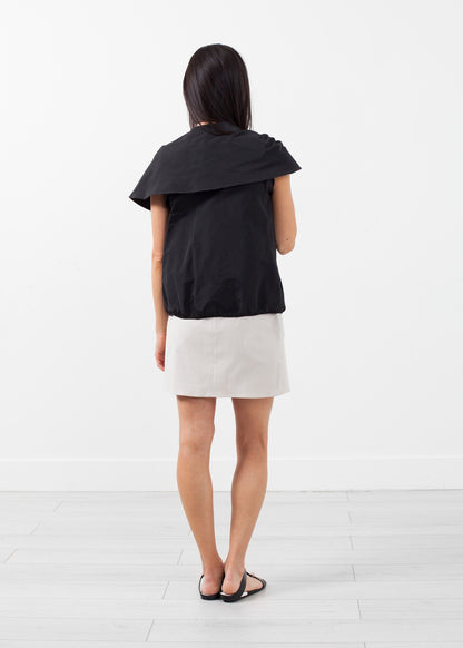 Sleeveless Cape Jacket Hache