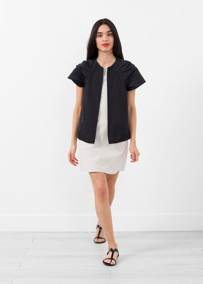 Sleeveless Cape Jacket Hache