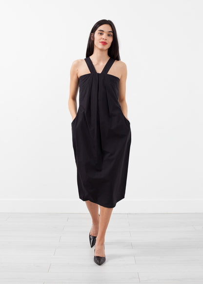 V-Strap Pocket Dress Hache