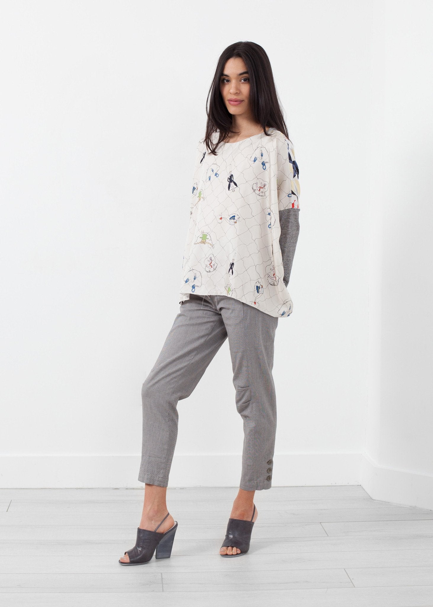 Long Sleeve Box Blouse La Prestic Ouiston