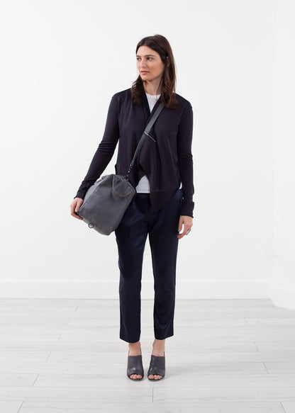 Draped Neck Cardigan Lars Andersson