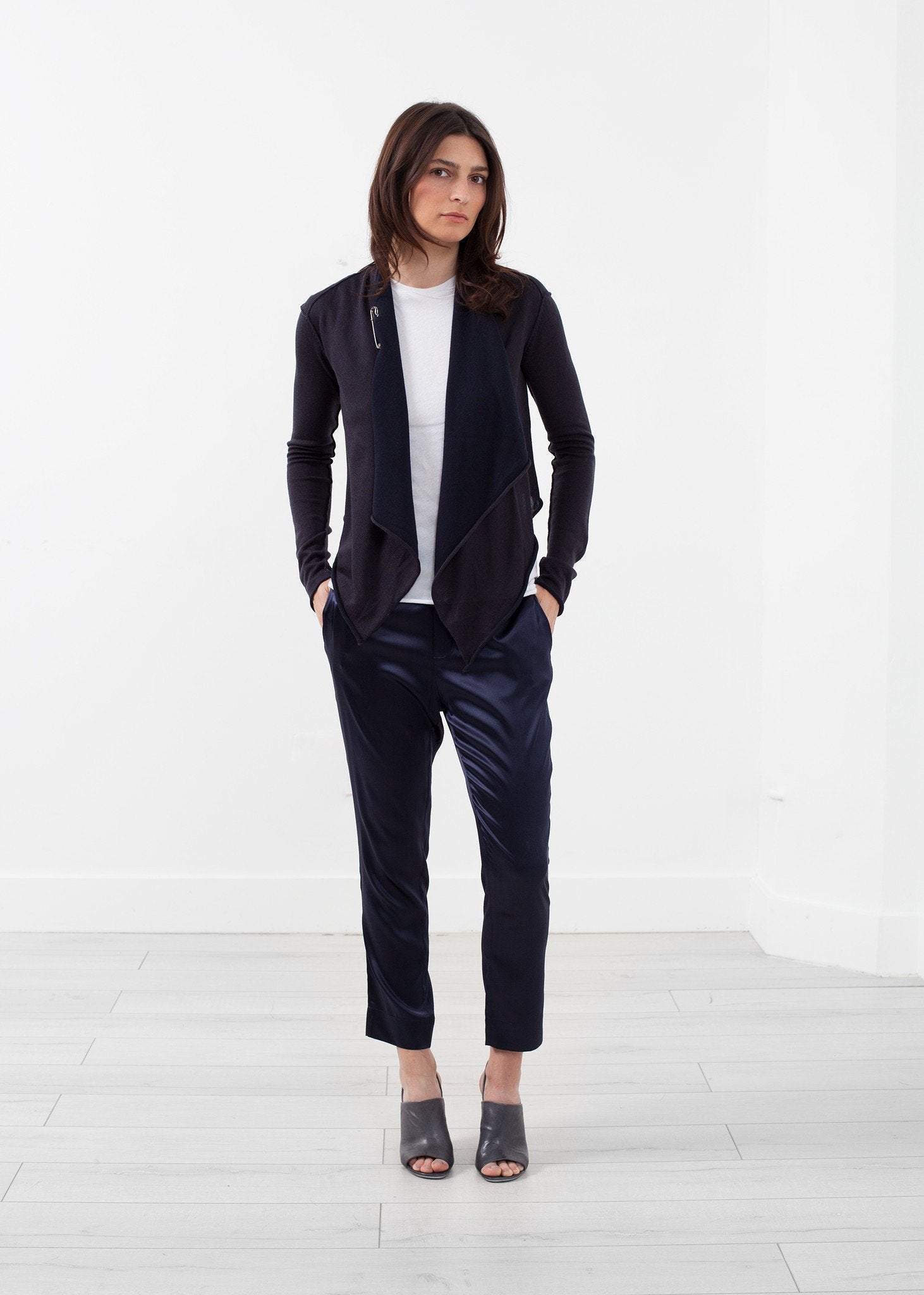 Draped Neck Cardigan Lars Andersson