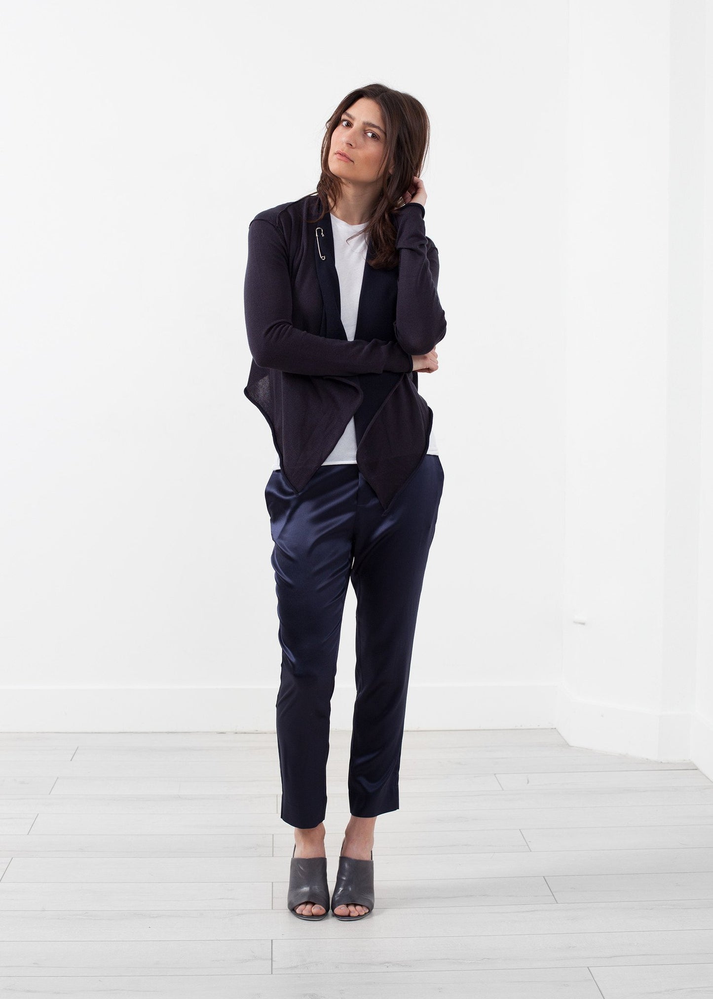 Draped Neck Cardigan Lars Andersson