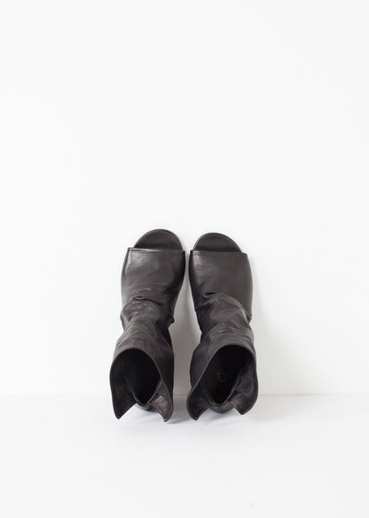 Block Wedge in Black Marsell