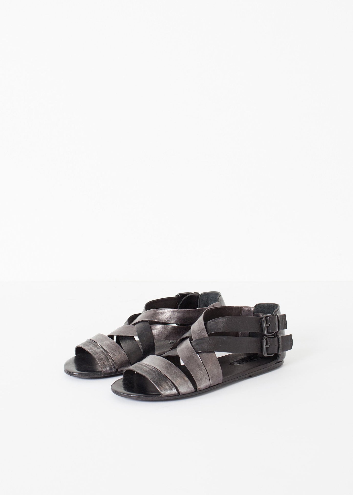 Wrap Sandal in Black/Steel Marsell