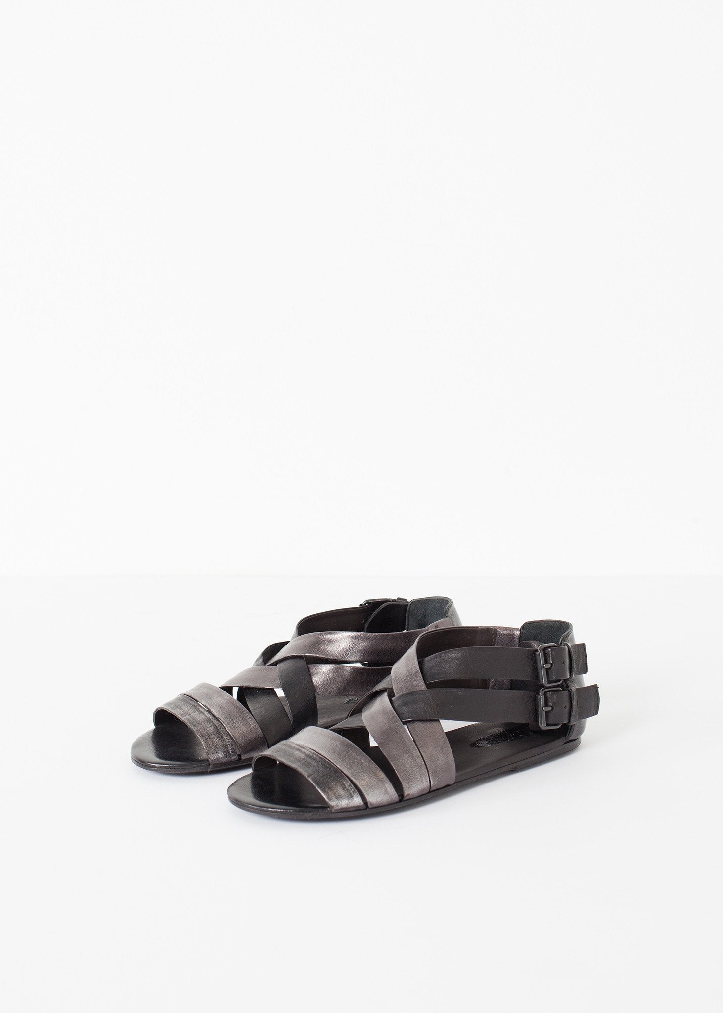 Wrap Sandal in Black/Steel Marsell