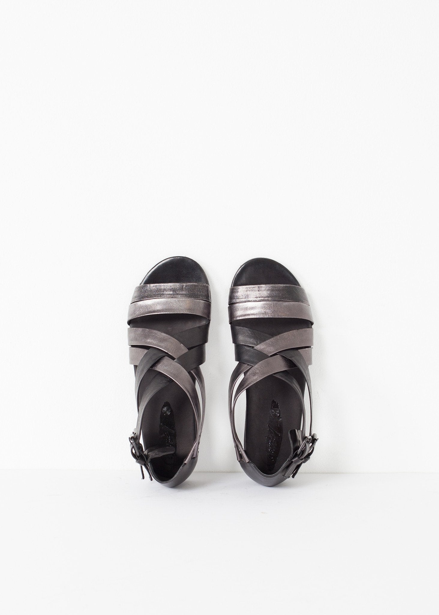 Wrap Sandal in Black/Steel Marsell