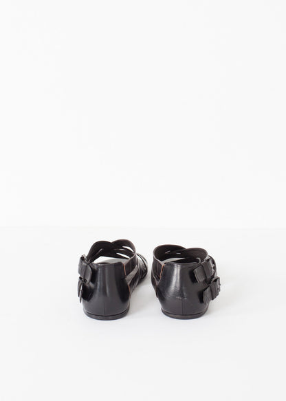 Wrap Sandal in Black/Steel Marsell
