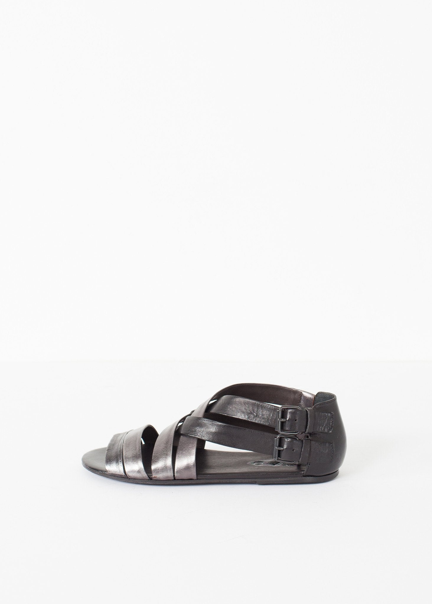 Wrap Sandal in Black/Steel Marsell