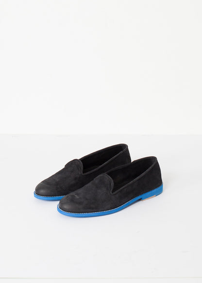 Suede Loafers - Black/Blue Verba